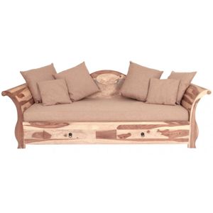  Polstrovaná sofa 220x80x78 z indického masivu palisandr / sheesham Super natural