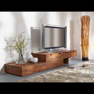 TV stolek 260x40x60 z indického masivu palisandr / sheesham Super natural