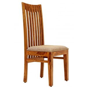 Židle Gani s posltrovaným sedákem z indického masivu palisandr / sheesham