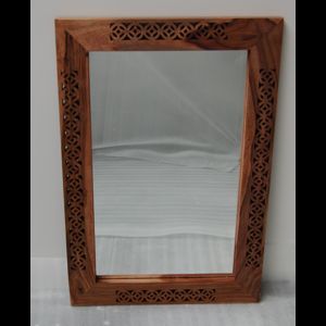 Zrcadlo Mira 60x90 z indického masivu palisandr / sheesham Antique white